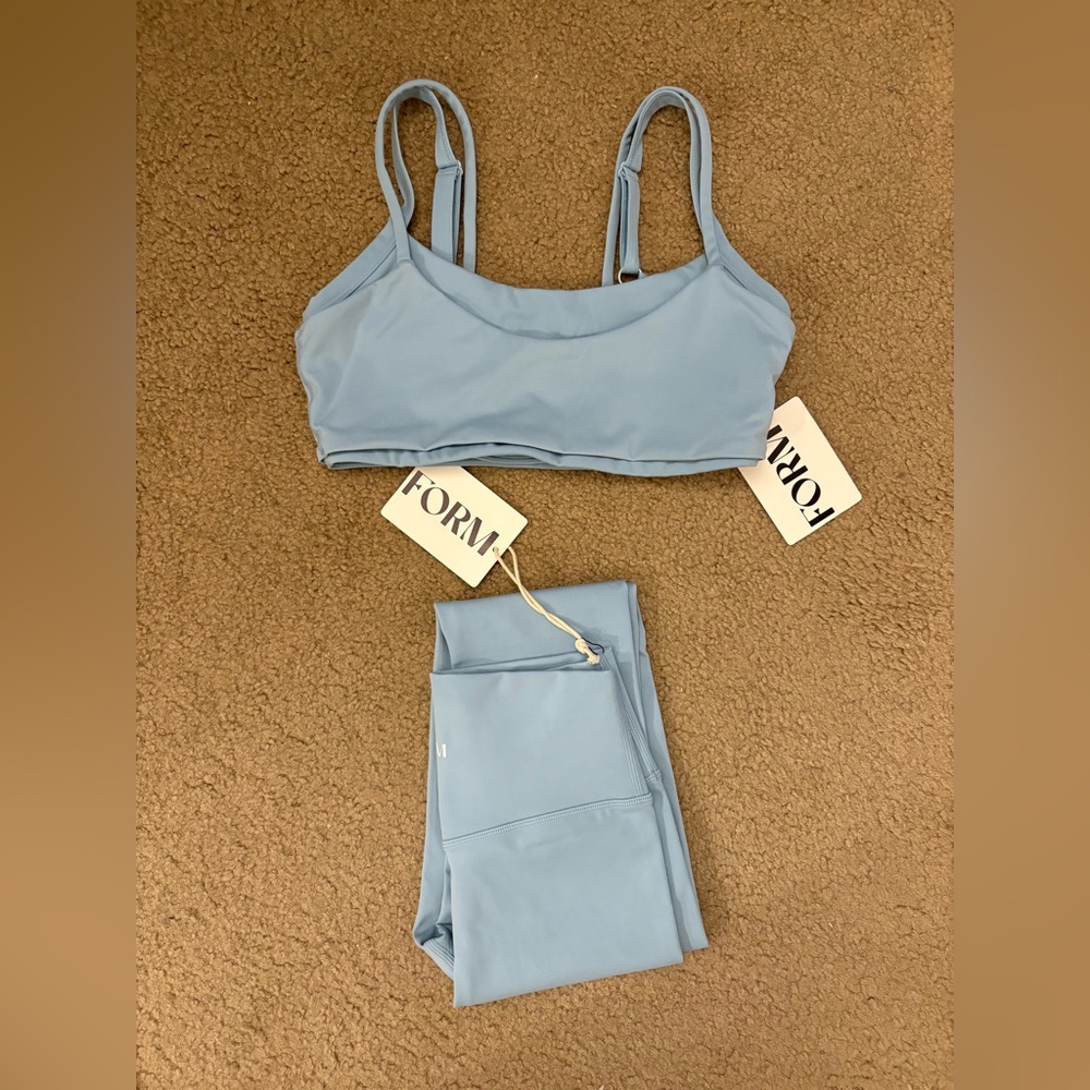 Form by Sami Clarke Set: Layered Bra and Core Leggings in Sky Blue